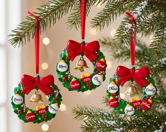 Personalized Resin Family Name Christmas Ornament, 2026 Custom Christmas Tree Decor, Holiday Ornaments Gifts