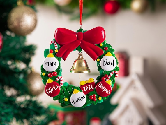 Personalized Family Christmas Ornament, 2026 Custom Family Ornament, Resin Christmas Tree Ornament, Family Christmas Gift, Christmas Decor