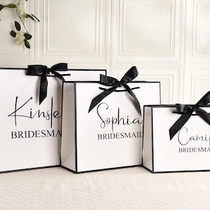 Personalisierte Brautjungfer Geschenktaschen, Brautjungfer Geschenke, benutzerdefinierte Brautjungfer Taschen, Junggesellinnenabschied Taschen, Brautparty Geschenktasche, Hochzeitsgeschenktasche