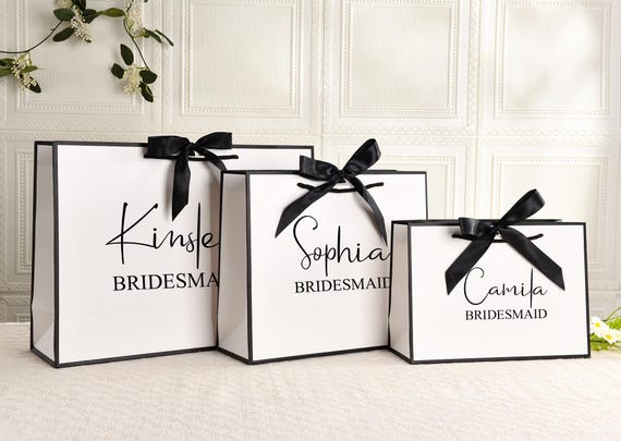 Personalized Bridesmaid Gift Bags, Bridesmaid Gifts, Custom Bridesmaid Bags, Bachelorette Party Bags, Bridal Party Gift Bag,Wedding Gift Bag
