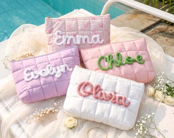 Neceser personalizado, neceser de maquillaje a medida, neceser con monograma, regalos para damas de honor, regalo para ella.