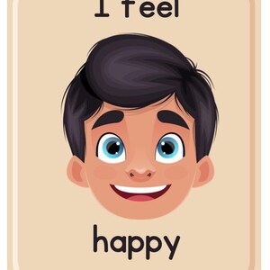 Feelings Printable/ Visual Aids/ Printable Communication Cards (Boy)/ Communication Tools/ Speech Resources/ Emotion Cards / Special Ed Tool