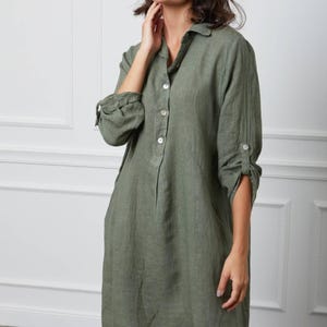 italian linen dresses one size Italian Linen Dress by Inizio -Zephyr  Natural Clothing Company