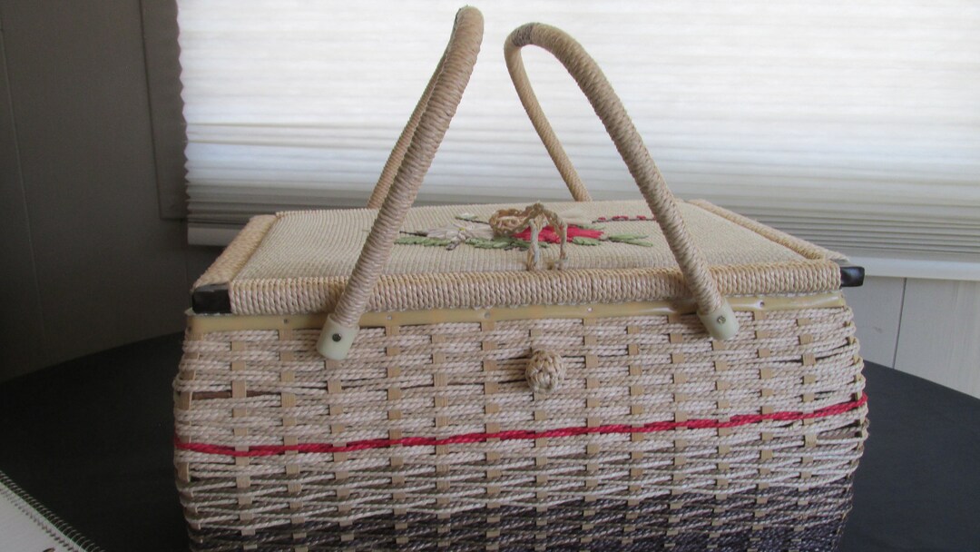 Retro Cotton Linen Flower Basket Flower Basket Rattan Daisy Decoration, HL-5722
