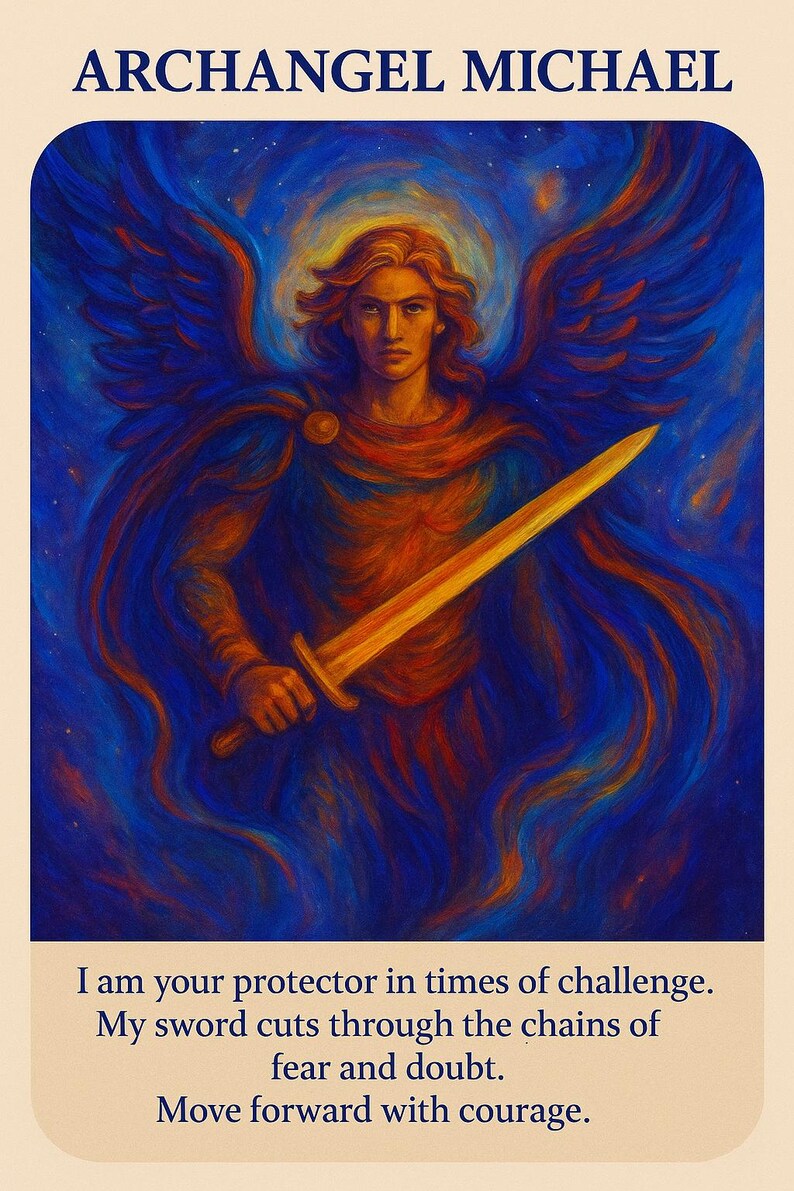 Angel Oracle Deck, Digital Oracle Cards , Printable Tarot Deck ...