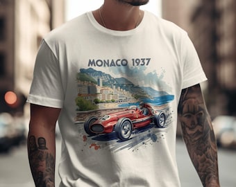 Monaco 1937 Racer T-Shirt: Retro Motorsport Tee