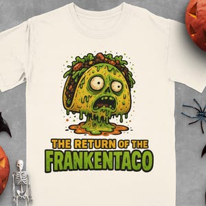 Funny Halloween T-Shirt, Zombie Taco, Funny T-Shirt, Taco Lover Gift, Horror Taco, Foodie Gift, Unique T-Shirt, Novelty