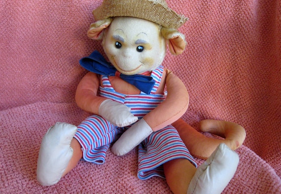 1950's stuffed monkey