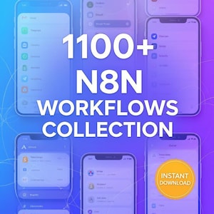1100+ N8N Workflow Templates | Business Automation Bundle | Zapier Alternative | Email Marketing CRM Social Media | Digital Download