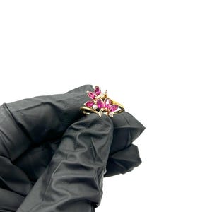Vintage 14k Gold Ruby And Diamond Ring