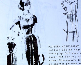 Vintage sewing Pattern Spadea 1317 Bust 34 1960s mail order Herbert Sondheim wiggle top stitch secretary Dress Young Designer Mad Men