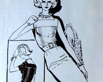 Vintage sewing Pattern Spadea Y-3076 Bust 32.5 1960s mail order Eloise Curtis wiggle pin tuck secretary Dress Young Designer