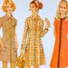 Vintage sewing pattern McCall's 2470 dress coat jacket braid trim Mod mini dress Bust 34 1970s Hippie Groovy