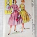Vintage Pattern McCall's 3719 dress sewing Full skirt shirtwaist collar 1950s Rockabilly Bust 32 Peter pan collar