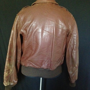 Vintage 1940s leather bomber jacket talon zipper World War II | Etsy