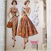 Vintage Pattern McCall's 4364 1950s 1960s Rockabilly prom dress new look full skirt Bust 34 Formal Low Back Wiggle dress Full Skirt Cutout
