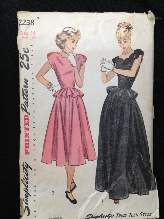 1940s prom dress
