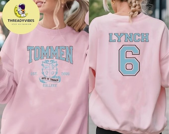 Tommen College Embroidered Sweatshirt, Boys of Tommen Book Shirt, Kavanagh 13, Gibsie 7 Lynch 6, Book Merch, Tommen College, chloe walsh