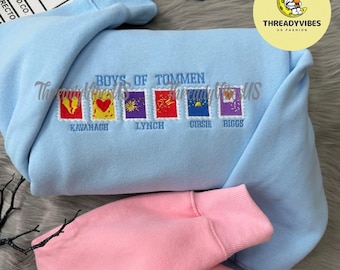 Boys of Tommen Stamp Embroidered Shirt – Kavanagh Lynch Sweatshirt, Bookish Merch, Chloe Walsh, Tommen College Merch, Gift For Book Love