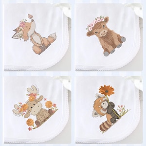 Baby Animal Sketch Embroidery Bundle, Light Fill, Quick Stitch, Machine Embroidery Design, 4x4 5x7 embroidery, Instant Download image 4
