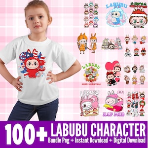 100+ Labubu PNG SVG images, Bundle of Labubu Vector Digital File for Cricut, sublimation, layered labubu svg, Labubu super cute monsters