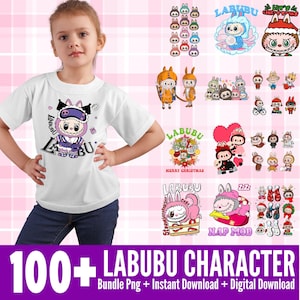 100+ Labubu PNG images, Bundle of Labubu Vector Digital File for Cricut, sublimation, layered labubu svg, Kawaii Labubu super cute monsters