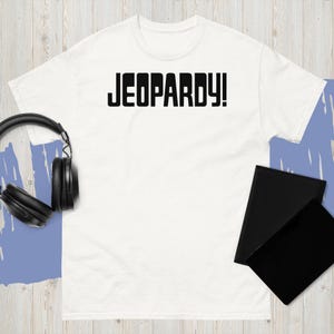 New Jeopardy Game Show T-Shirt Men&#39;Swomen&#39;s Black&White Shirt