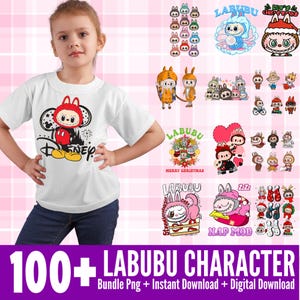 100+ Labubu PNG images, Bundle of Labubu Vector Digital File for Cricut, sublimation, layered labubu svg, Labubu Bundle super cute monsters