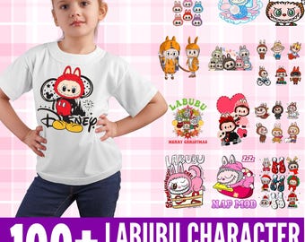 100+ Labubu PNG images, Bundle of Labubu Vector Digital File for Cricut, sublimation, layered labubu svg, Labubu Bundle super cute monsters