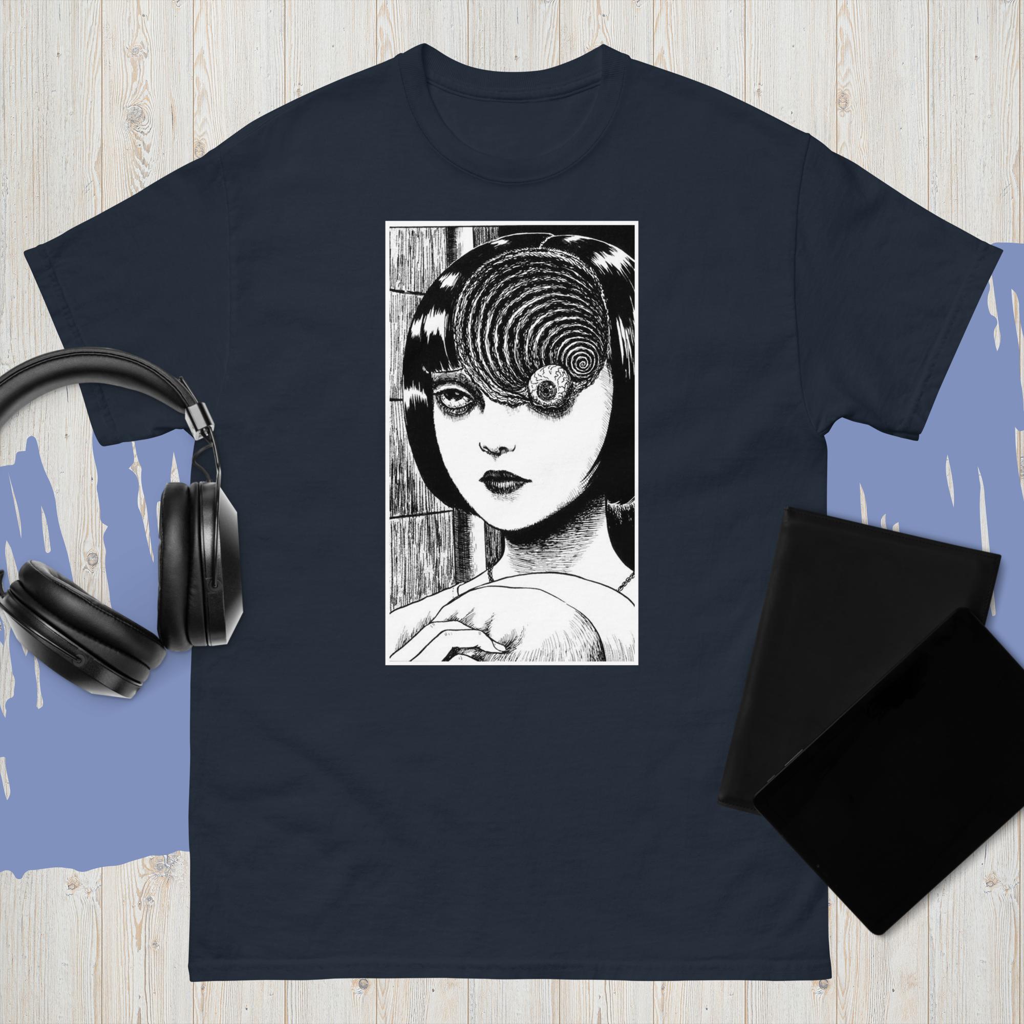 新作うずまき伊藤潤二日本ホラー漫画男女Tシャツ - Etsy 日本