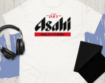 Asahi T Shirt EE027 Retro White Unisex Graphic Tee - Etsy