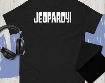 Ny Jeopardy Game Show T-shirt Herr Dam Svart & Vit T-shirt