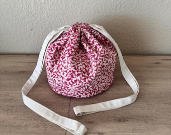 Handmade Drawstring Project Bag - Knitting, Crochet, Makeup, Skincare, Travel Storage