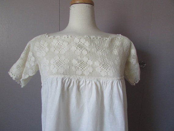 Victorian Crocheted Top Night Gown