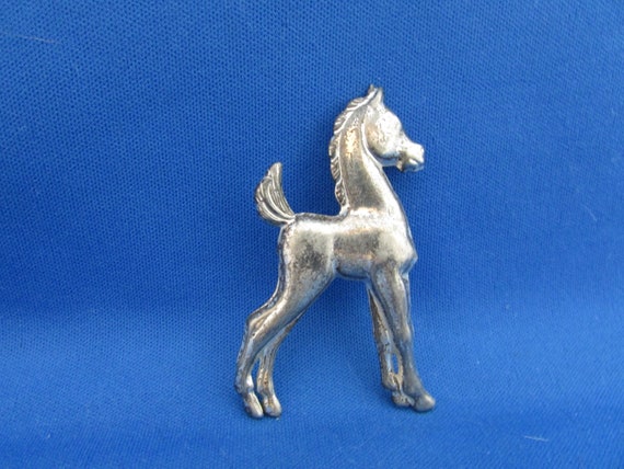 Sterling Silver Signed Colt Pin - image 1