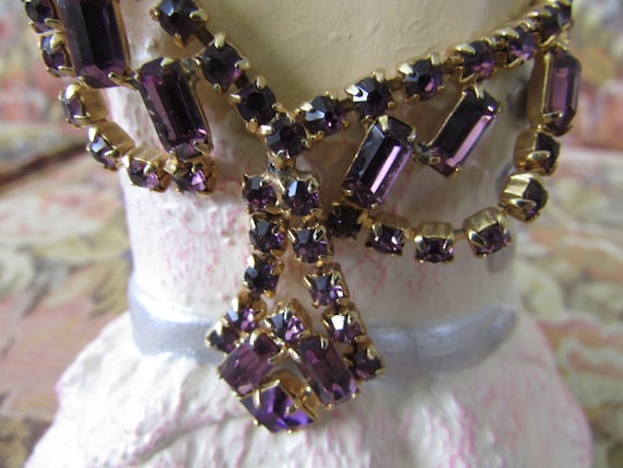 Amethyst Rhinestone Necklace - image 1