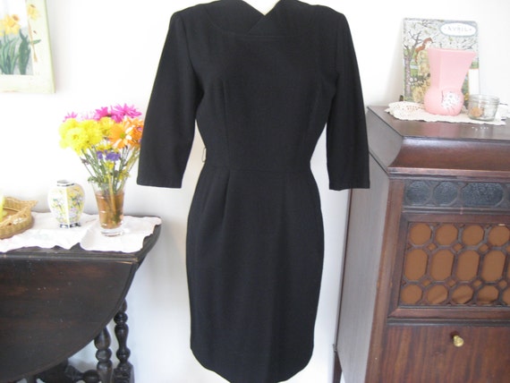 Black Wool Dress - image 1