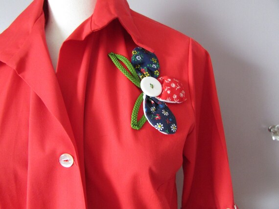 50's Flower Blouse - image 2