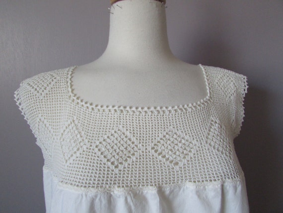 Victorian Crocheted Top Night Gown