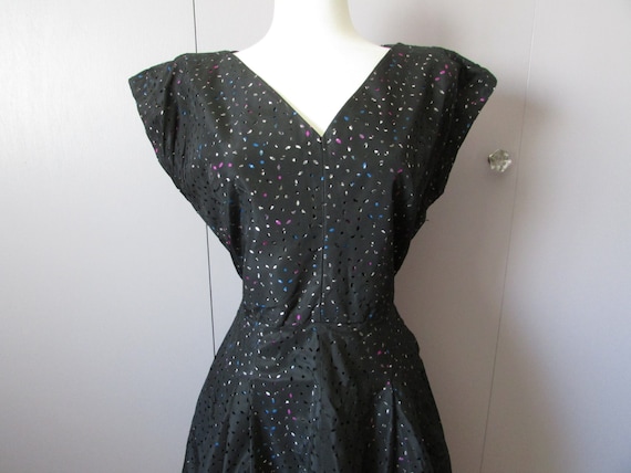 Hand Made Taffeta Eyelet Dress