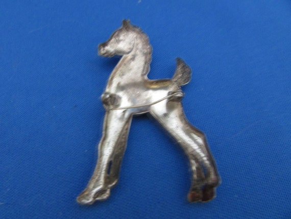 Sterling Silver Signed Colt Pin - image 3