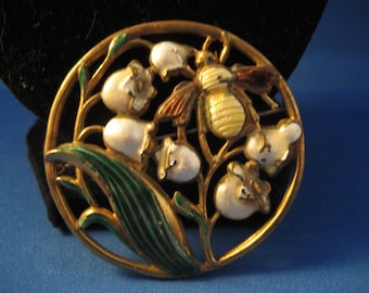 Painted Tin Brooch