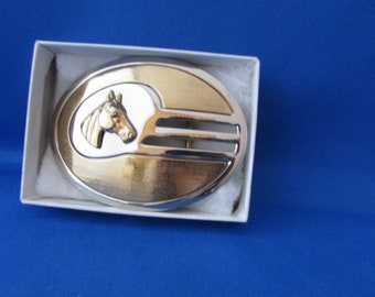 The Horseman Nickel Silver Belt Buckle