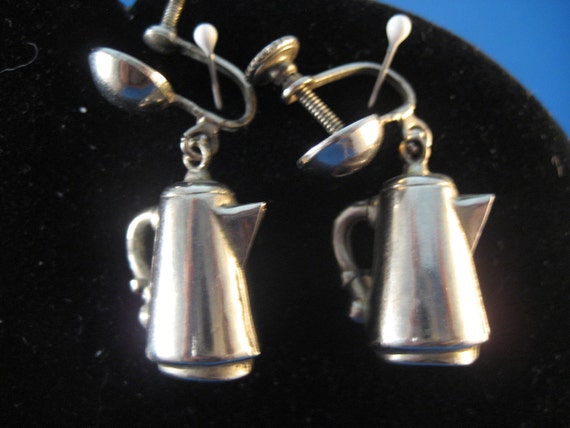 Coffee Pot Earrings - image 1