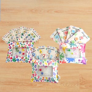Sensory Bag for Children Montessori Educational & Developmental Tool Alphabet, Numbers, Colours Fine Motor Travel Toy child gift