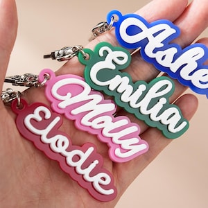 Personalized Acrylic Name Tags, Acrylic Keychains, Backpack Name Tags, Lunch Box Name Tags, Kids Back Pack Key Chain, School Souvenirs