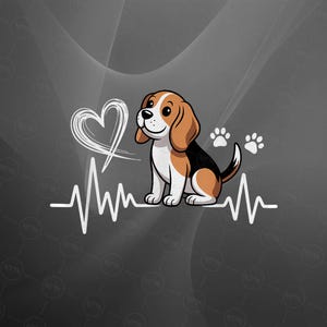 Cool Beagle Design for Men Women Kids Dog Owner Beagle Lover Png, Digital Download