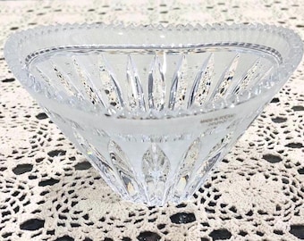Vintage Leaded Crystal Bowl: Handcrafted Trinket Dish, Made in Poland