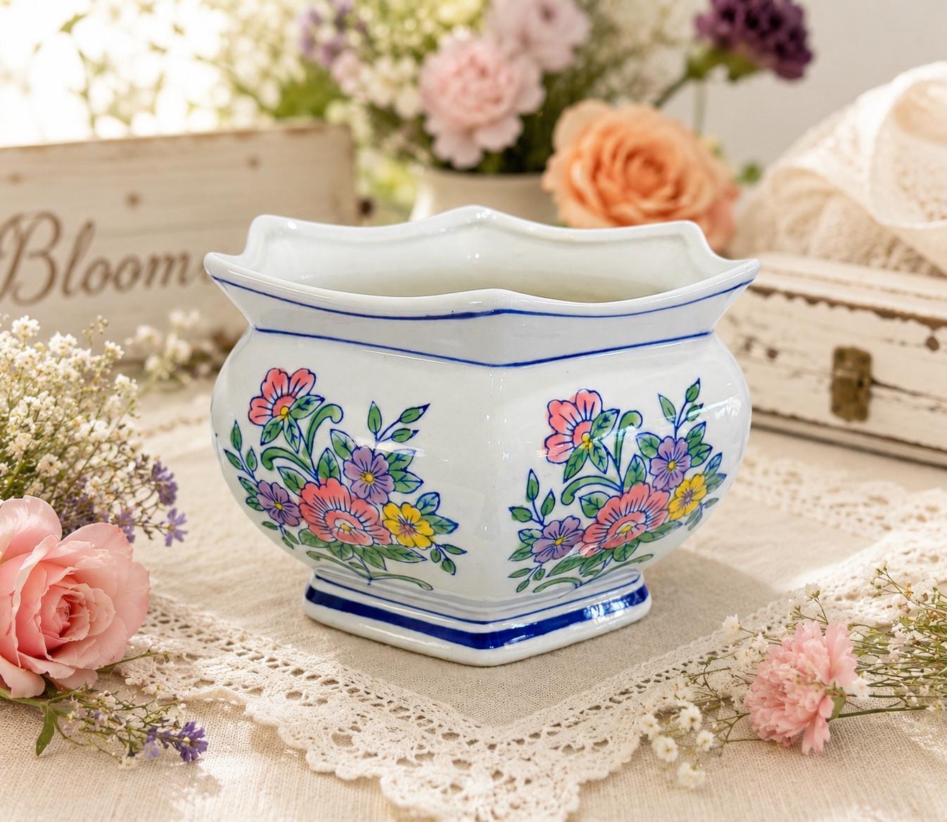 花と壺 Hexagon Chinese Planter - Etsy