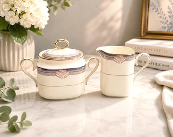 Noritake Stanford Court Sugar Bowl Creamer Set Bone China Japan 9748